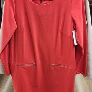Nina Leonard Vibrant Red Dress